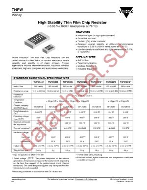 TNPW080510K0FEEA datasheet  